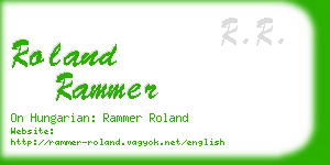 roland rammer business card